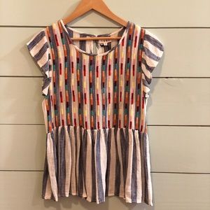 THML multicolor pinstripe top